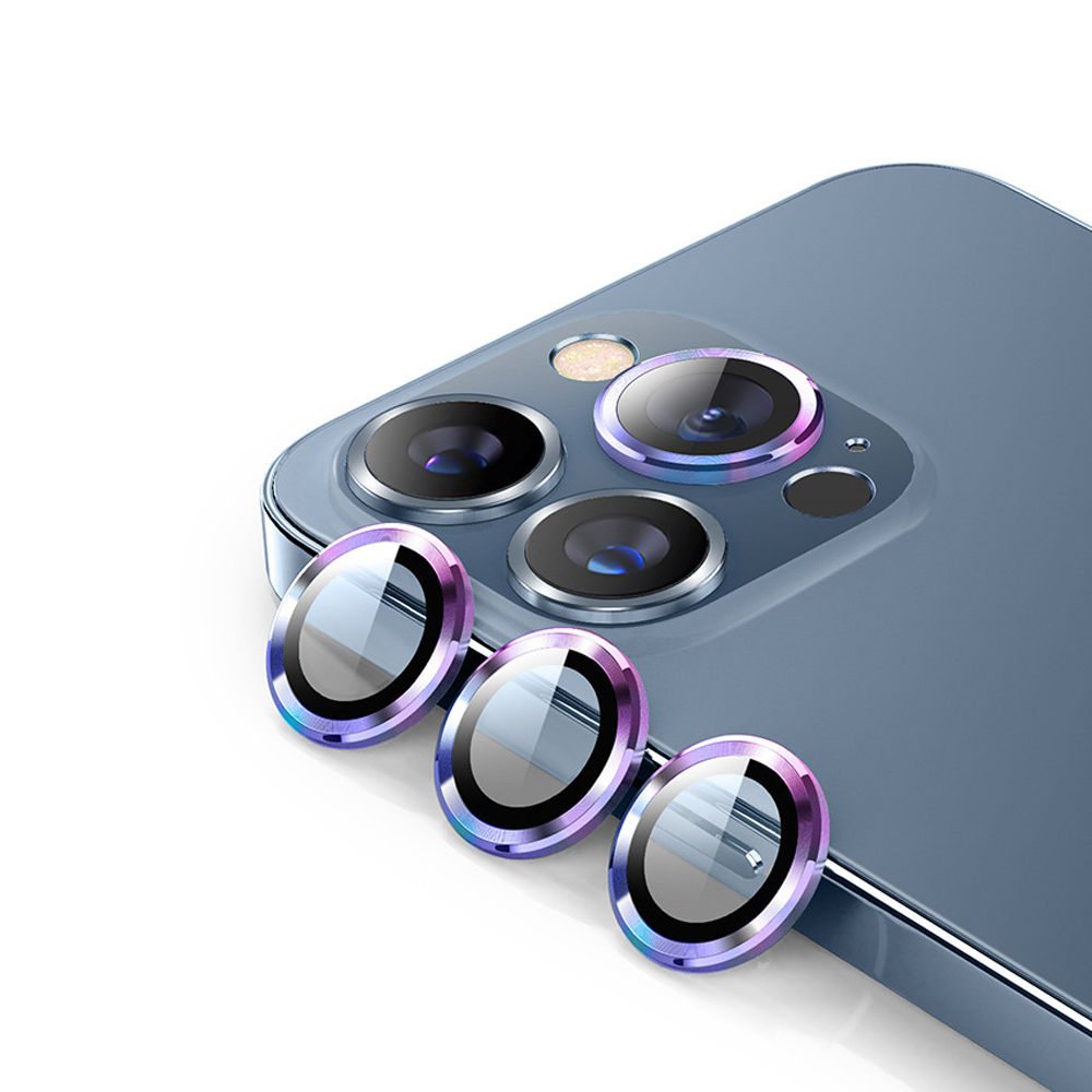 아이폰15 프로 맥스 카메라 렌즈 풀커버 보호 강화유리+컬러 메탈링
